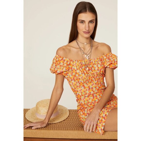 Caroline Constas Calla Mini Dress in Orange Medium Womens floral - Picture 5 of 15